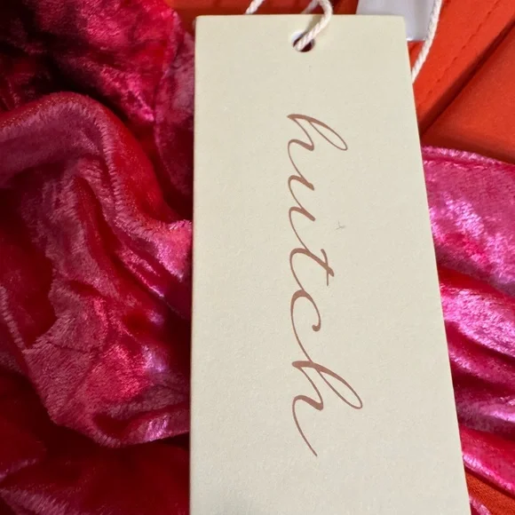 Anthropologie Hutch Strapless Ruched High-Low Dress in Red and Pink - Picture 7 of 14